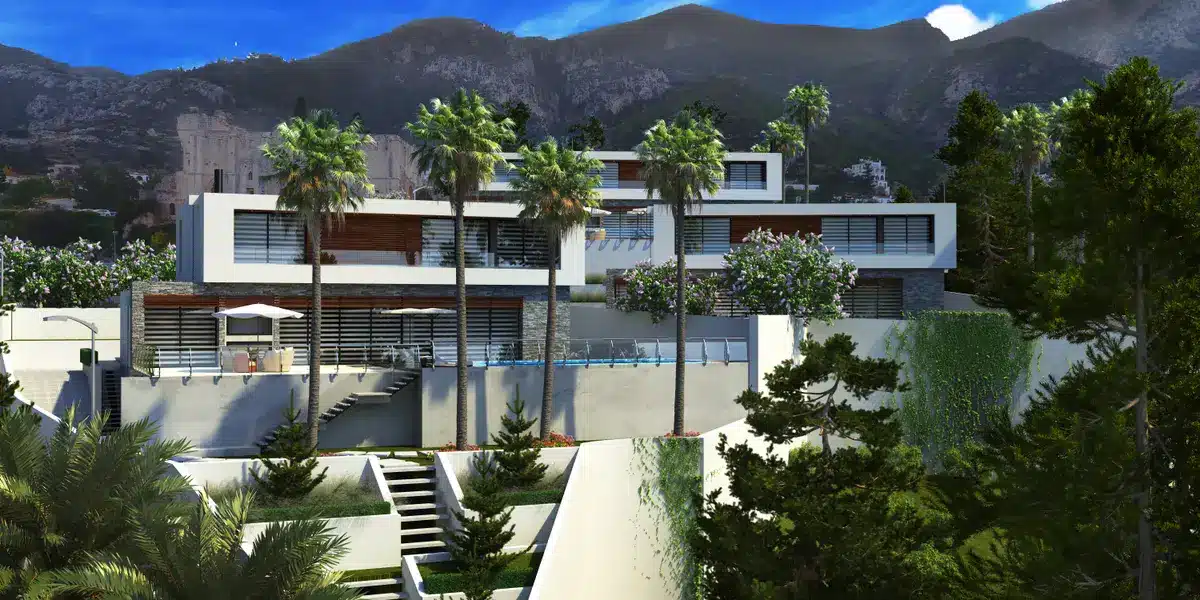 Geplante Villa in Ozanköy mit privatem Infinity-Pool und Terrasse